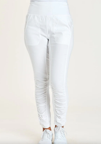 Twill Penny Legging - White