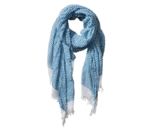 Hadley Wren- Insect Repellent Scarf - Tiny Stripe Blue