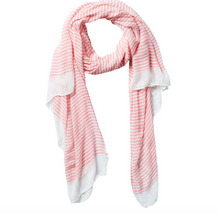 Hadley Wren- Insect Repellent Scarf - Tiny Stripe Coral