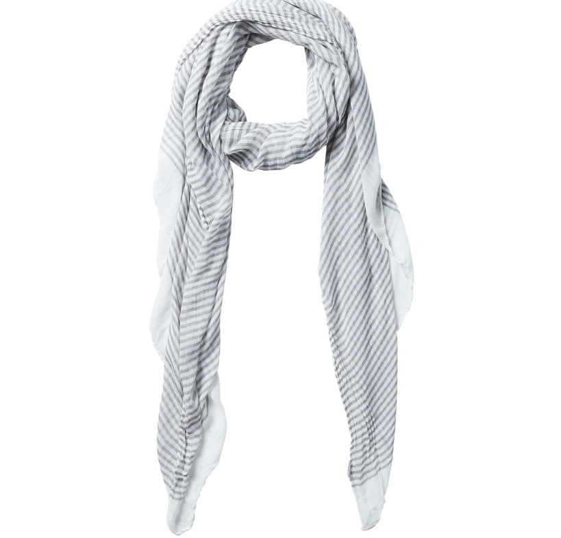 Hadley Wren- Insect Repellent Scarf - Tiny Stripe Gray