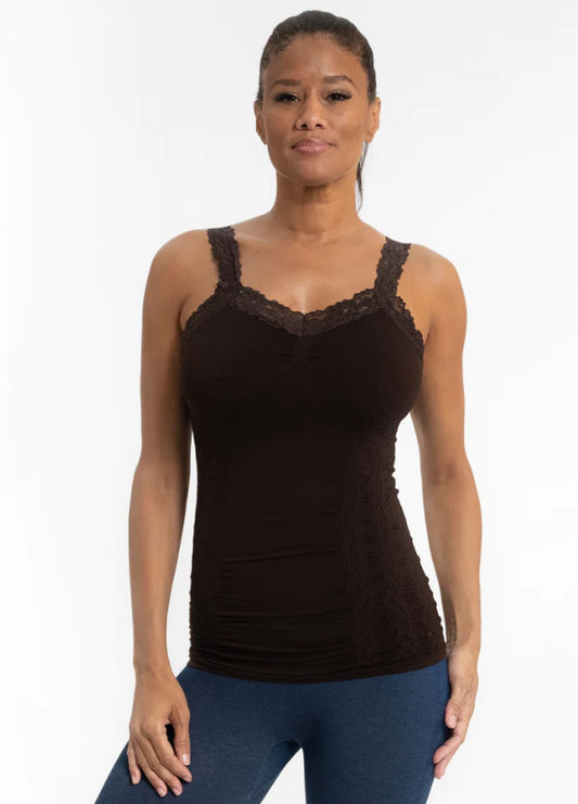 Elietian- Lace Cami - Chocolate