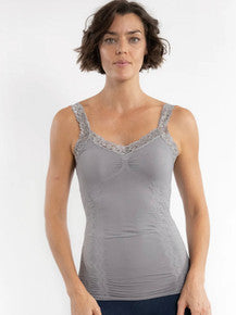 Elietian- Lace Cami - Neutral Gray