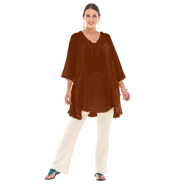 Oh My Gauze- Circle Top - Cinnamon