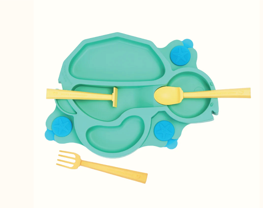 Constructive Eating- Baby Plates - Under the Sea Green