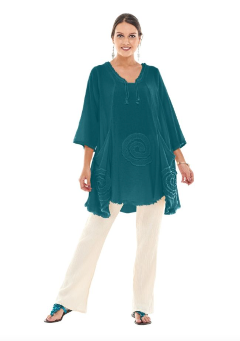 Oh My Gauze- Circle Top - Pine