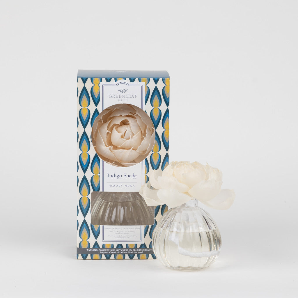 Greenleaf- Flower Diffuser - Indigo Suede