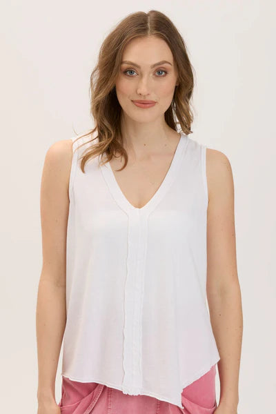 XCVI Wearables- Lazzaro Tank - White