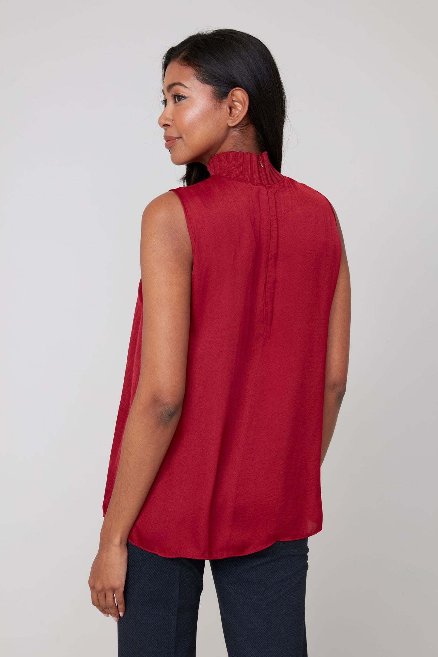 Sleeveless Mock Neck Top