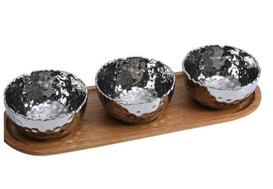 Pampa Bay- 4 Piece Entertaining Set Silver
