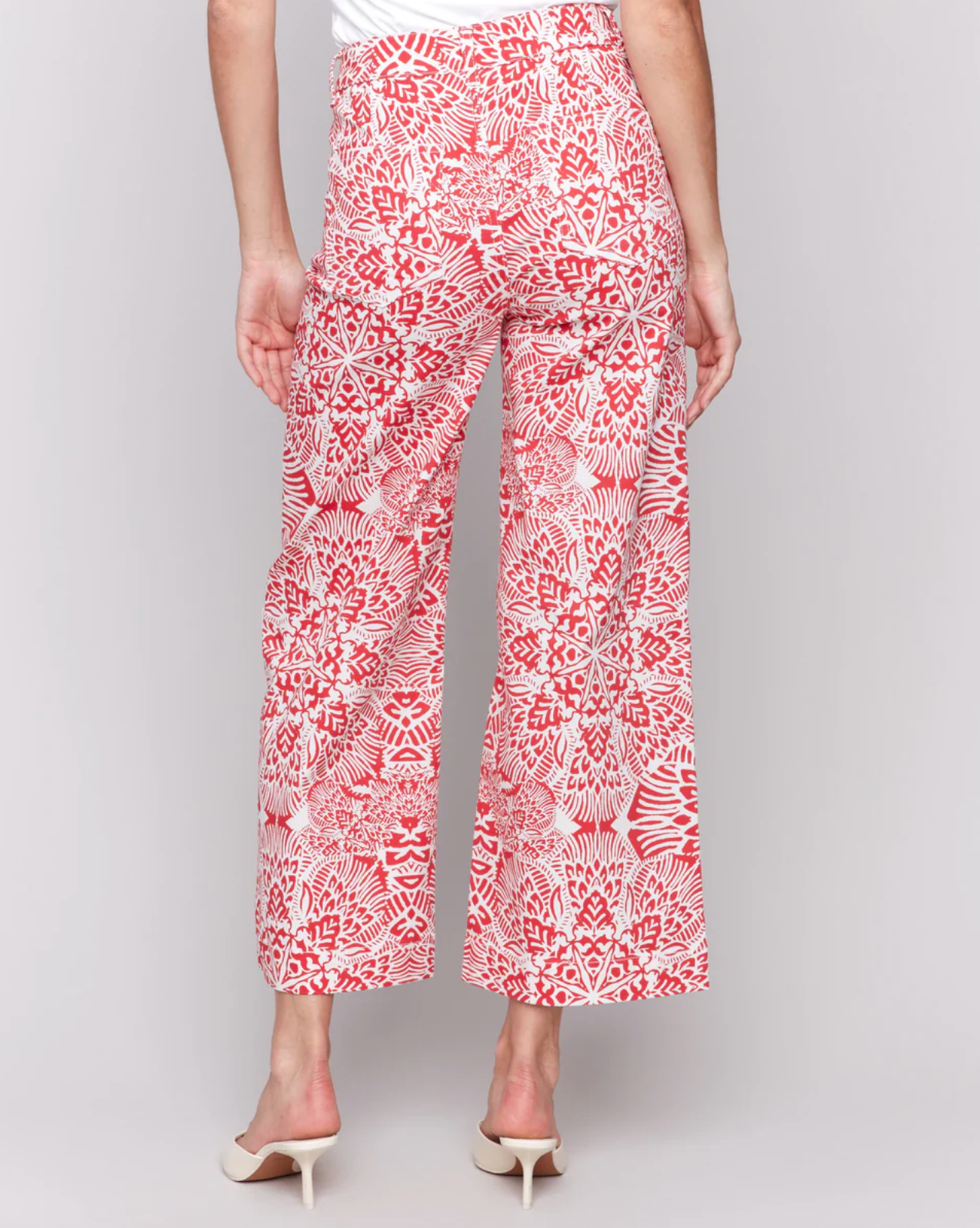 Printed Crop Flare Pant