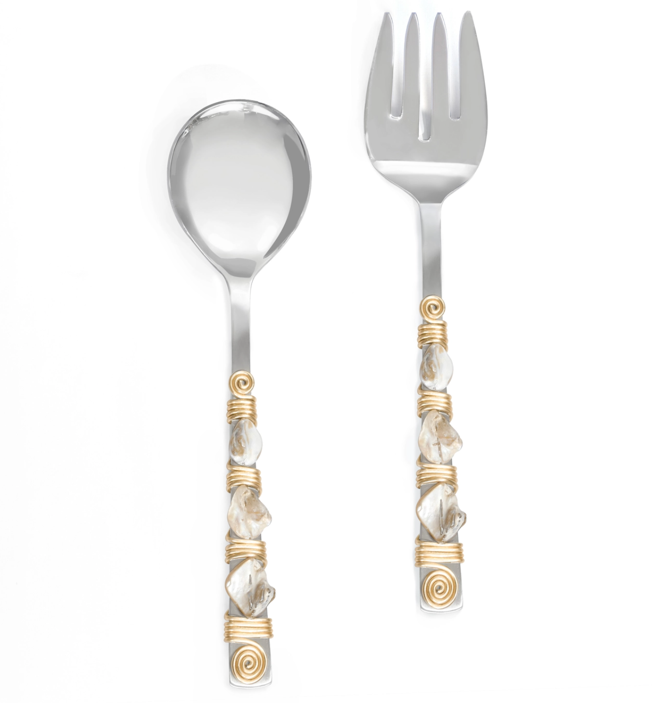 Mother of Pearl Salad Server Set