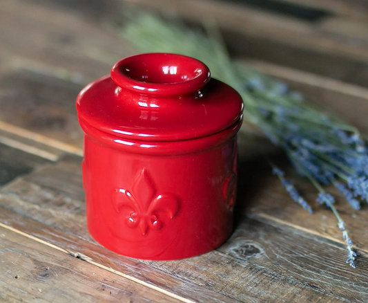 Fleur De Lis Butter Bell Crock