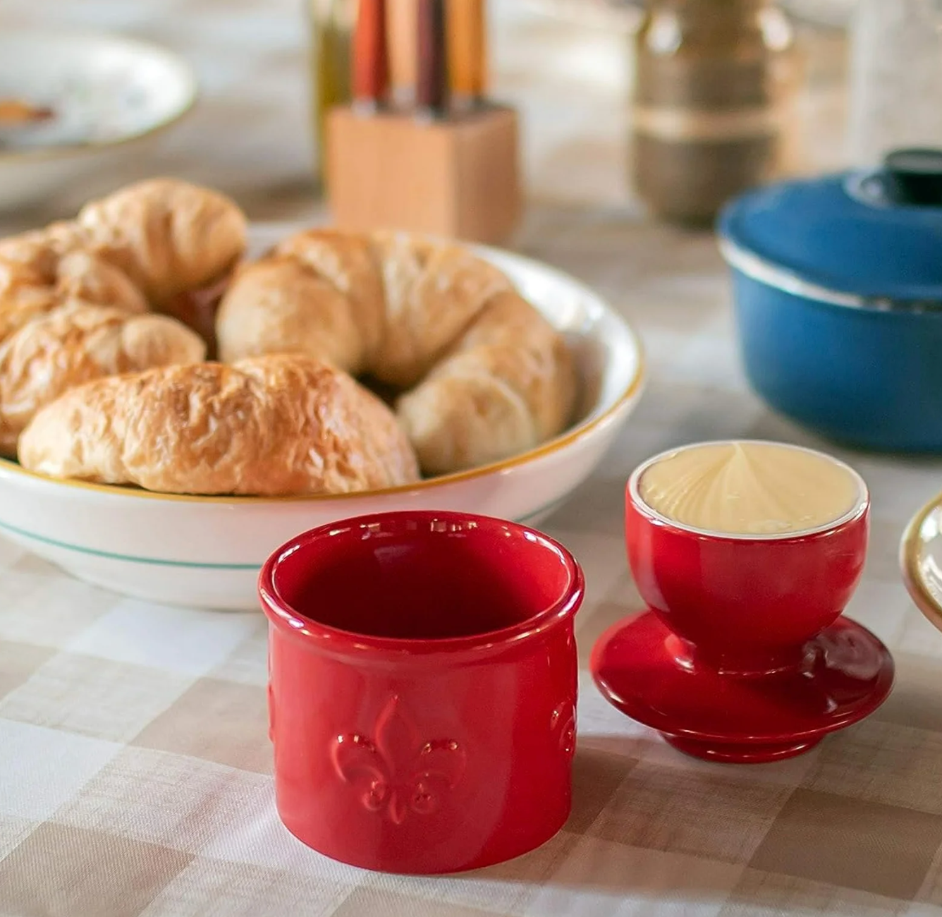 Fleur De Lis Butter Bell Crock