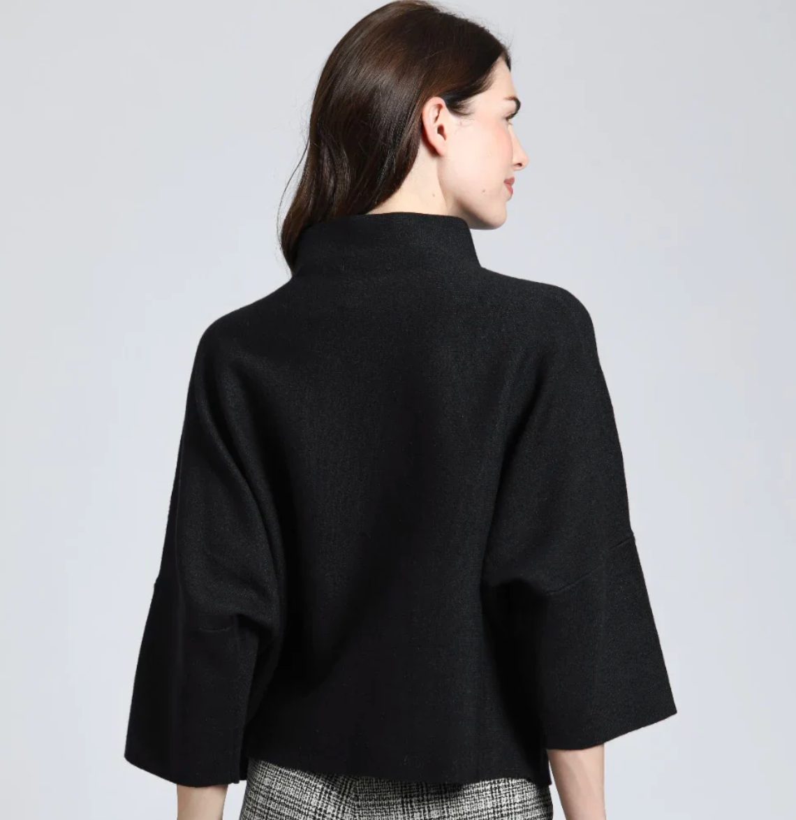 Funnel Neck Sweater with Patch Pocket