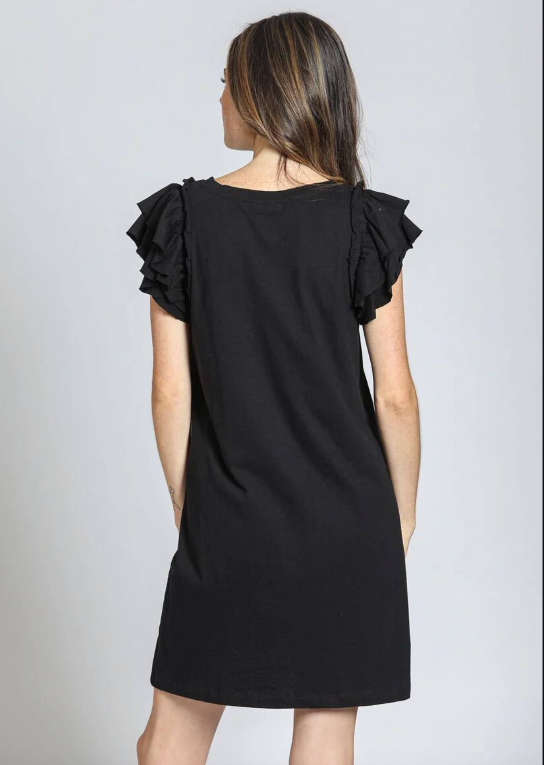 Double Ruffle Sleeve Dress