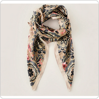 Light Pink Floral Letter Scarf
