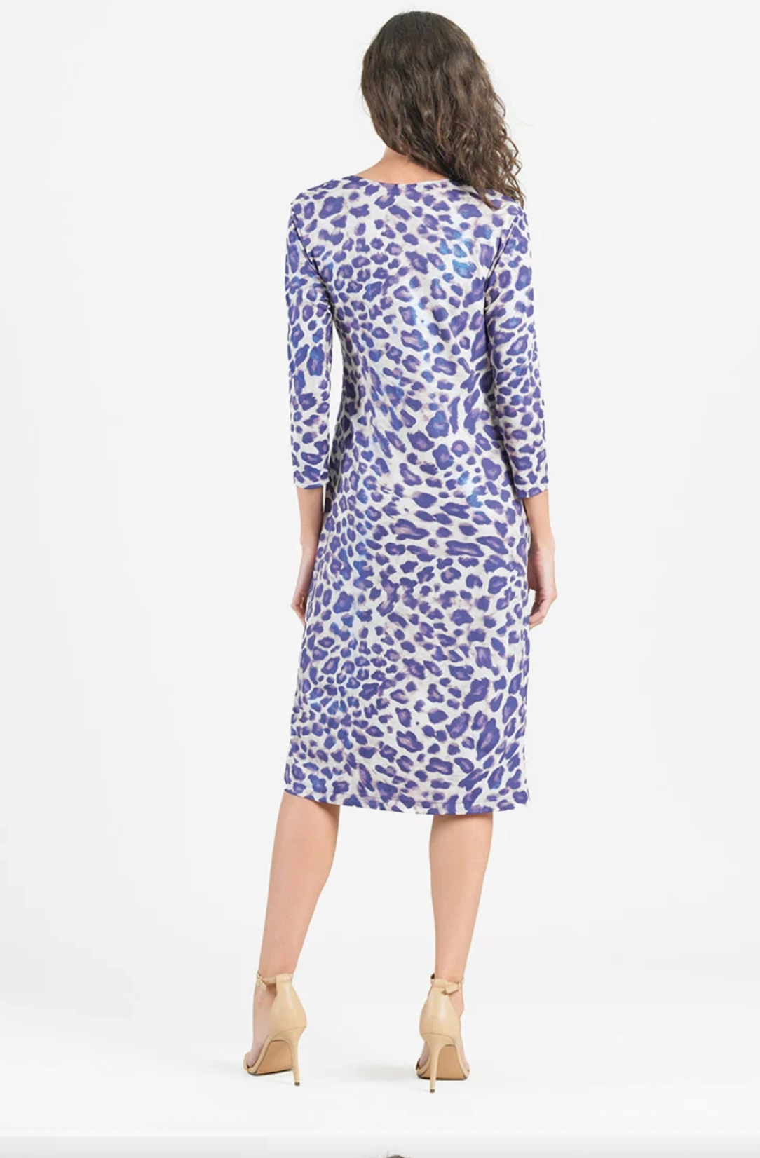 Side Slit Cheetah Midi Dress
