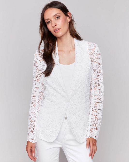 Long Sleeve Lace Blazer
