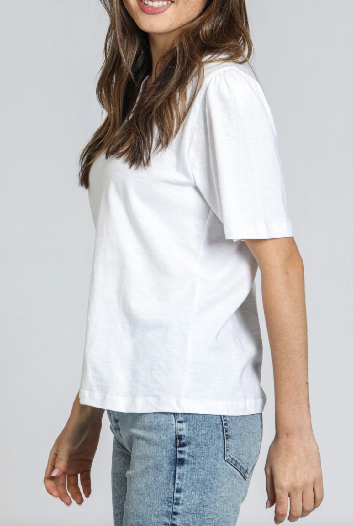 Split Neck Short Sleeve Tee