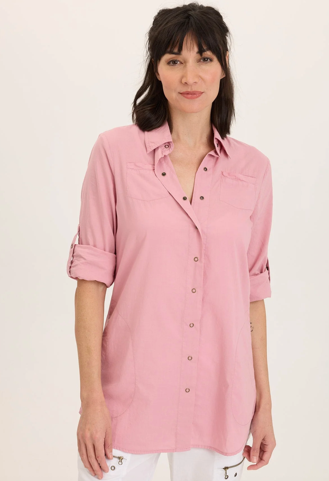 Reporter Button-Down Blouse