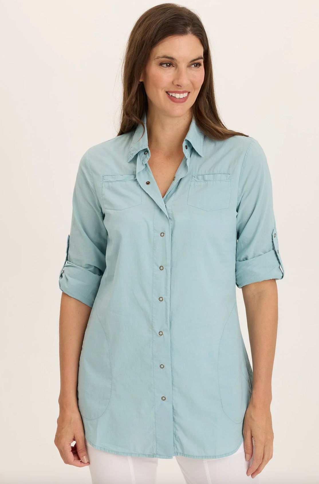 Reporter Button-Down Blouse