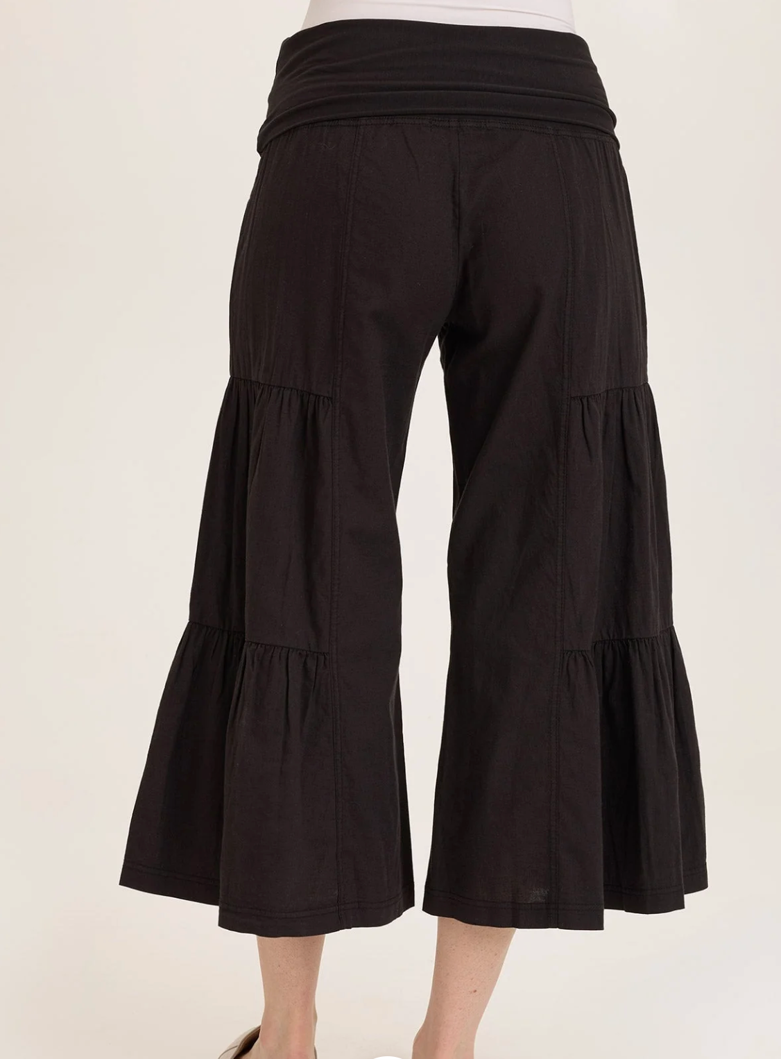 Linen Side Tier Palazzo Pant