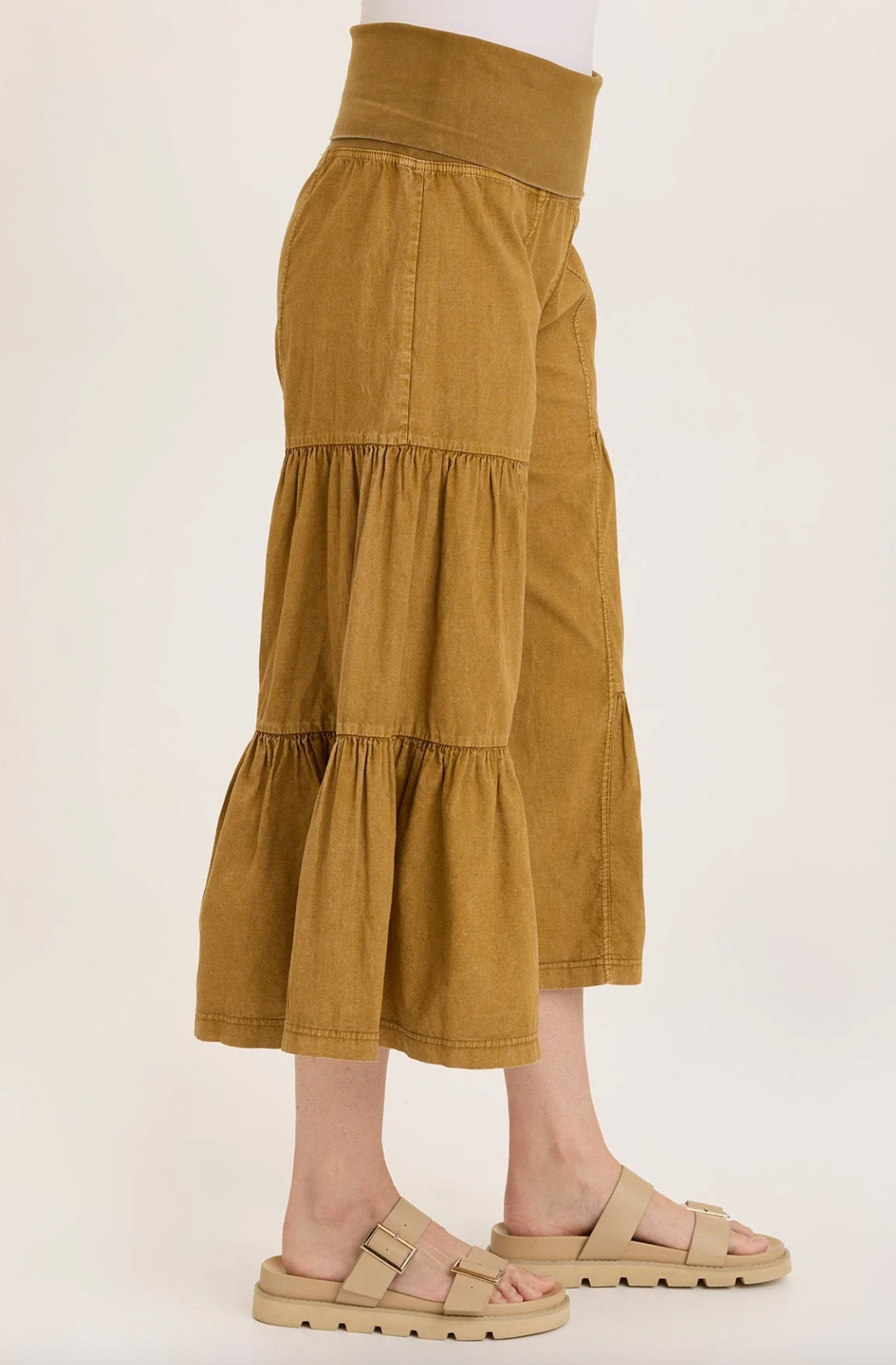 Linen Side Tier Palazzo Pant