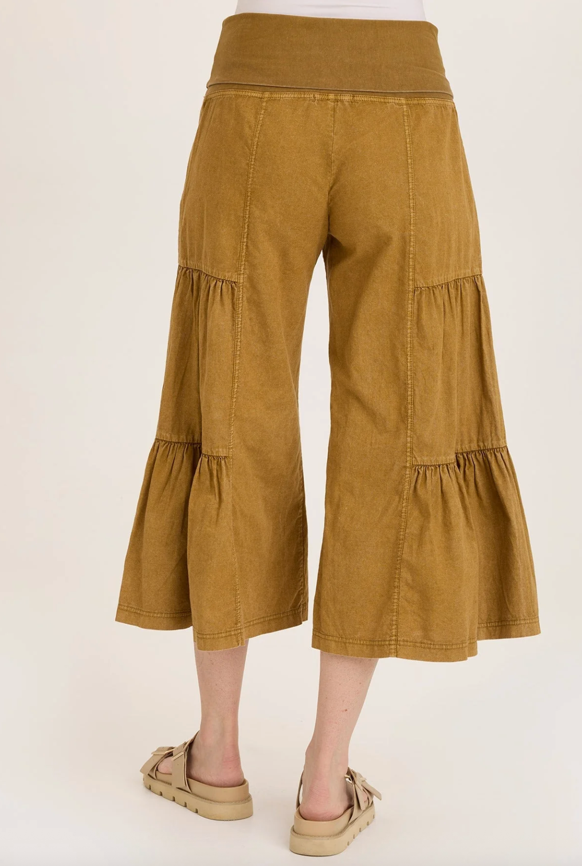 Linen Side Tier Palazzo Pant