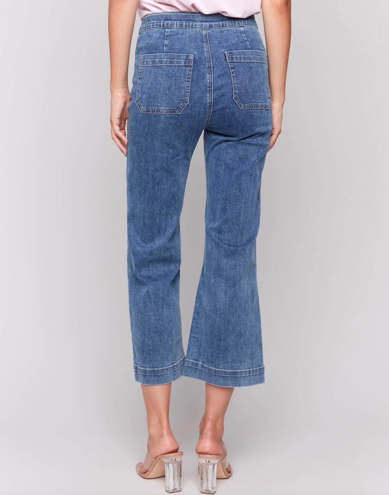 Sailor Flare Pull on Pant with Front Buttons