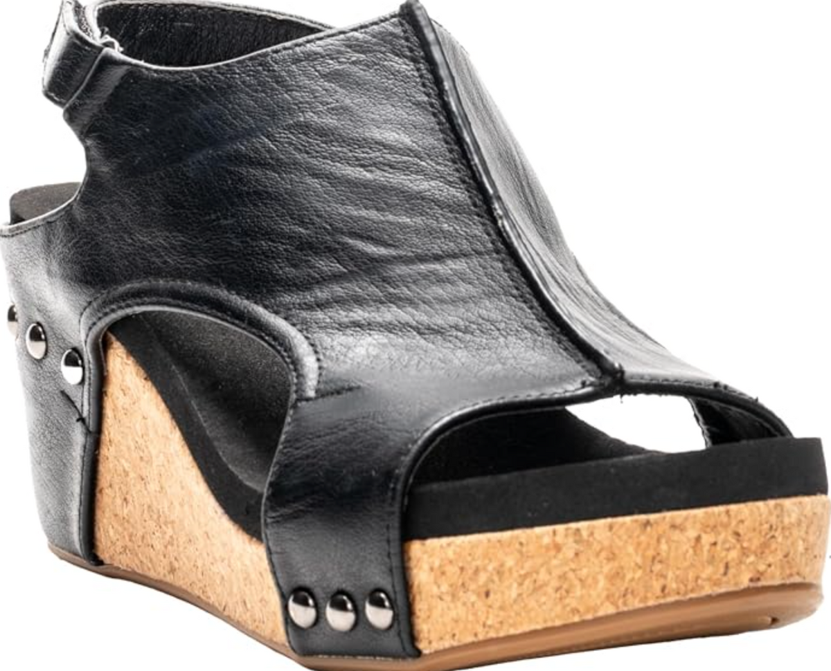Carley Smooth Vegan Leather Wedges