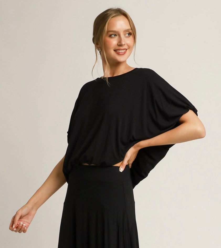 Bubble Sleeve and Hem Top