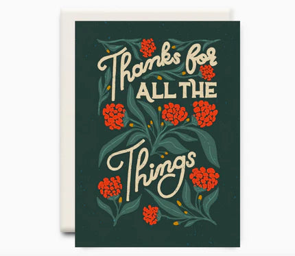 Thanks for All the Things Greeting Card
