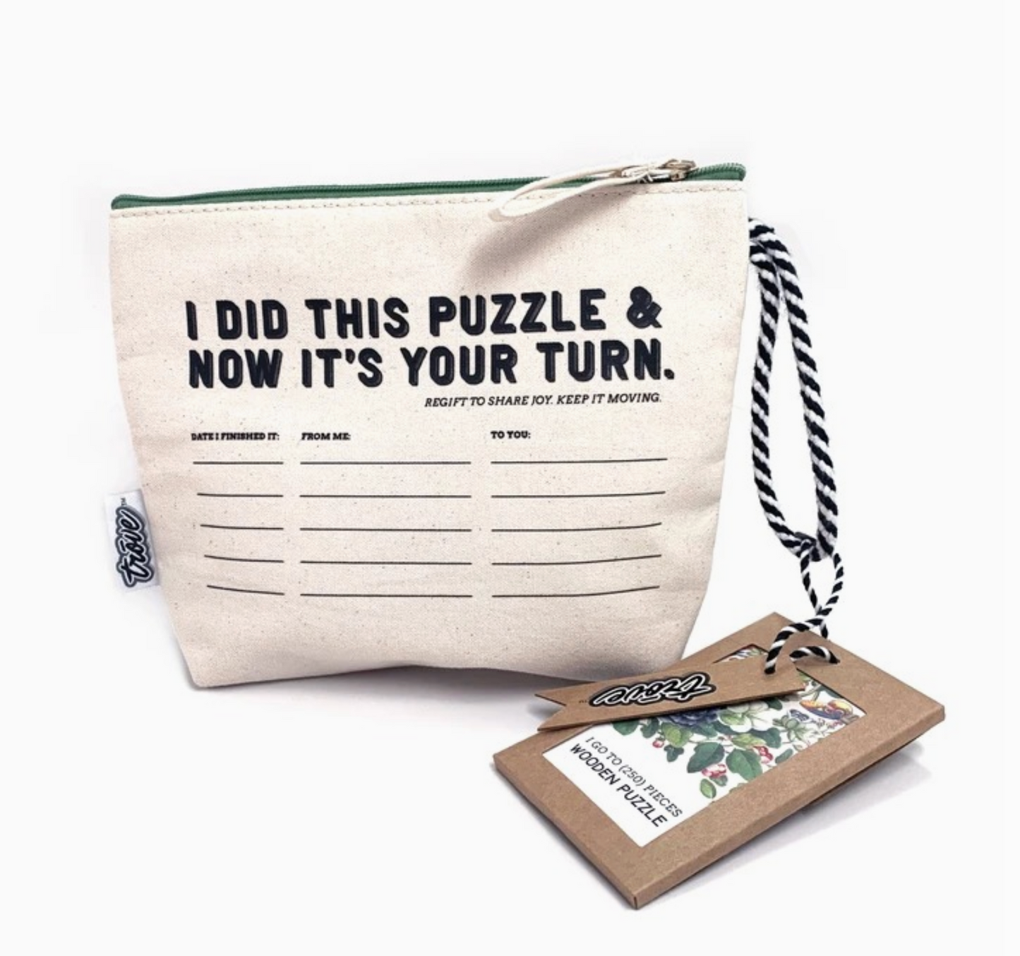 Wooden Botanical Puzzle in Pouch
