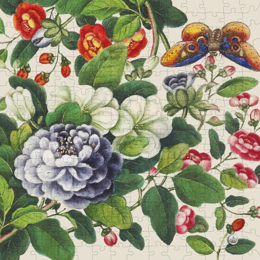 Wooden Botanical Puzzle in Pouch