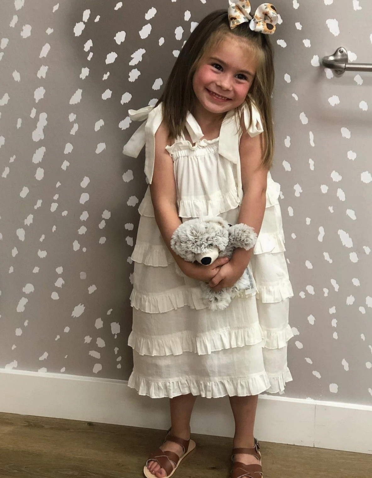 Tie-Up Tier Dress - White