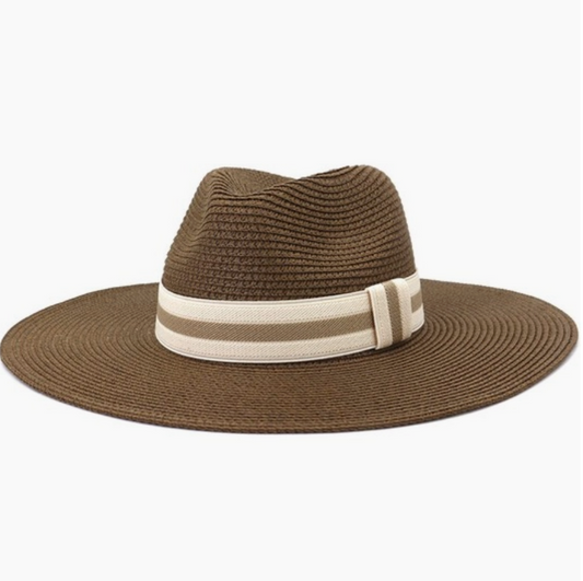 Panama Hat- Summer Straw - Coffee