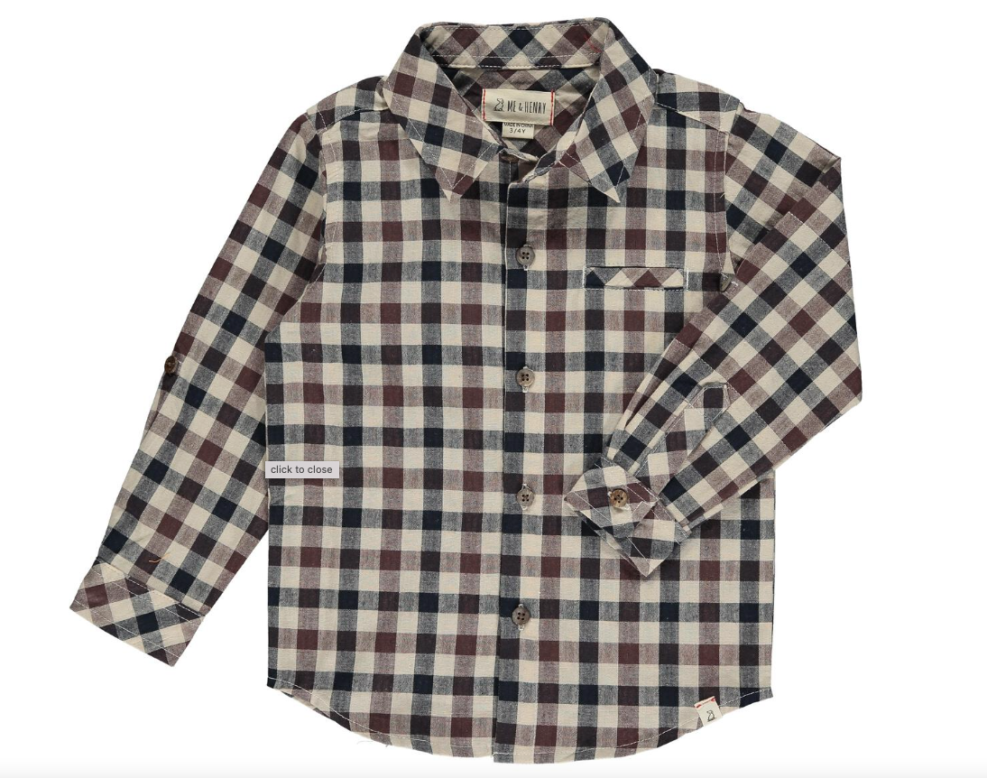 Woven Shirt- Atwood - Brown/ Black Plaid