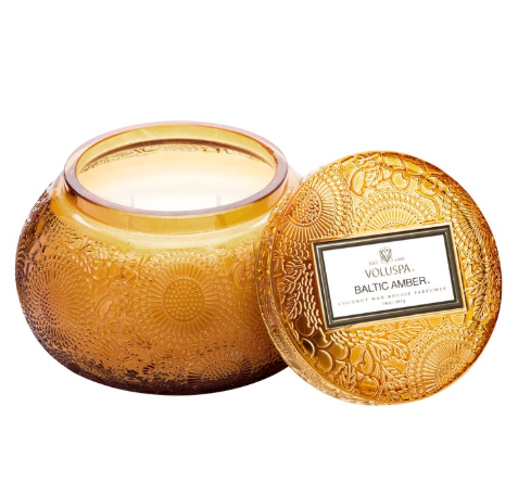 Candle- Chawan Bowl 2 wick - Baltic Amber