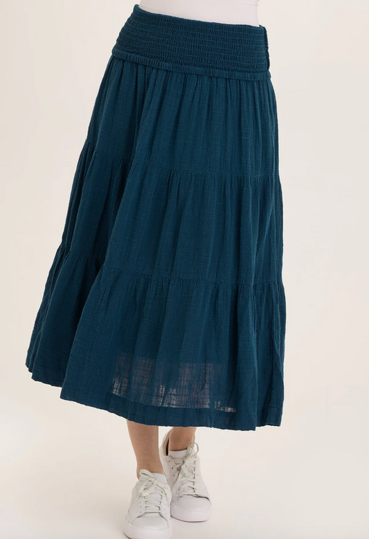 Paigene Tiered Skirt Abyss Pigment