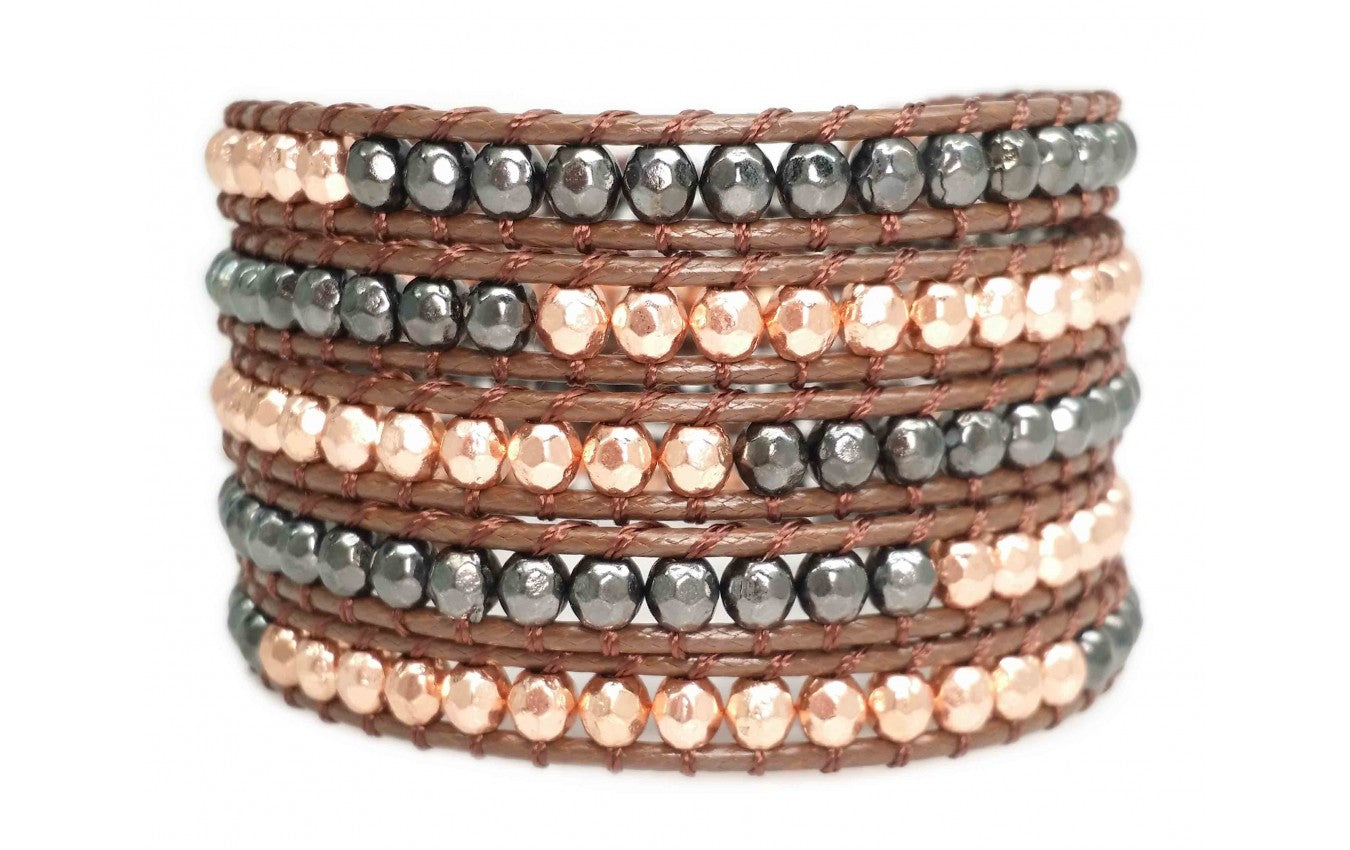 Wrap- Five Wrap in Gunmetal/ Rose Gold
