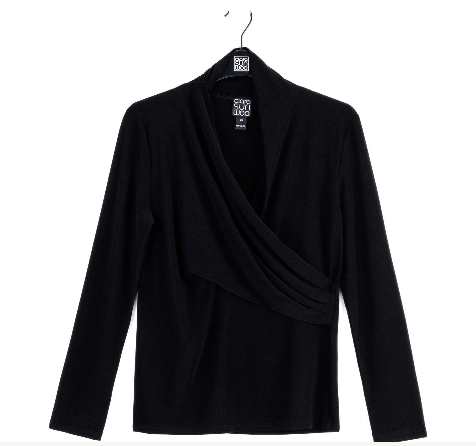 VNeck Drape Pleat Soft Knit Top