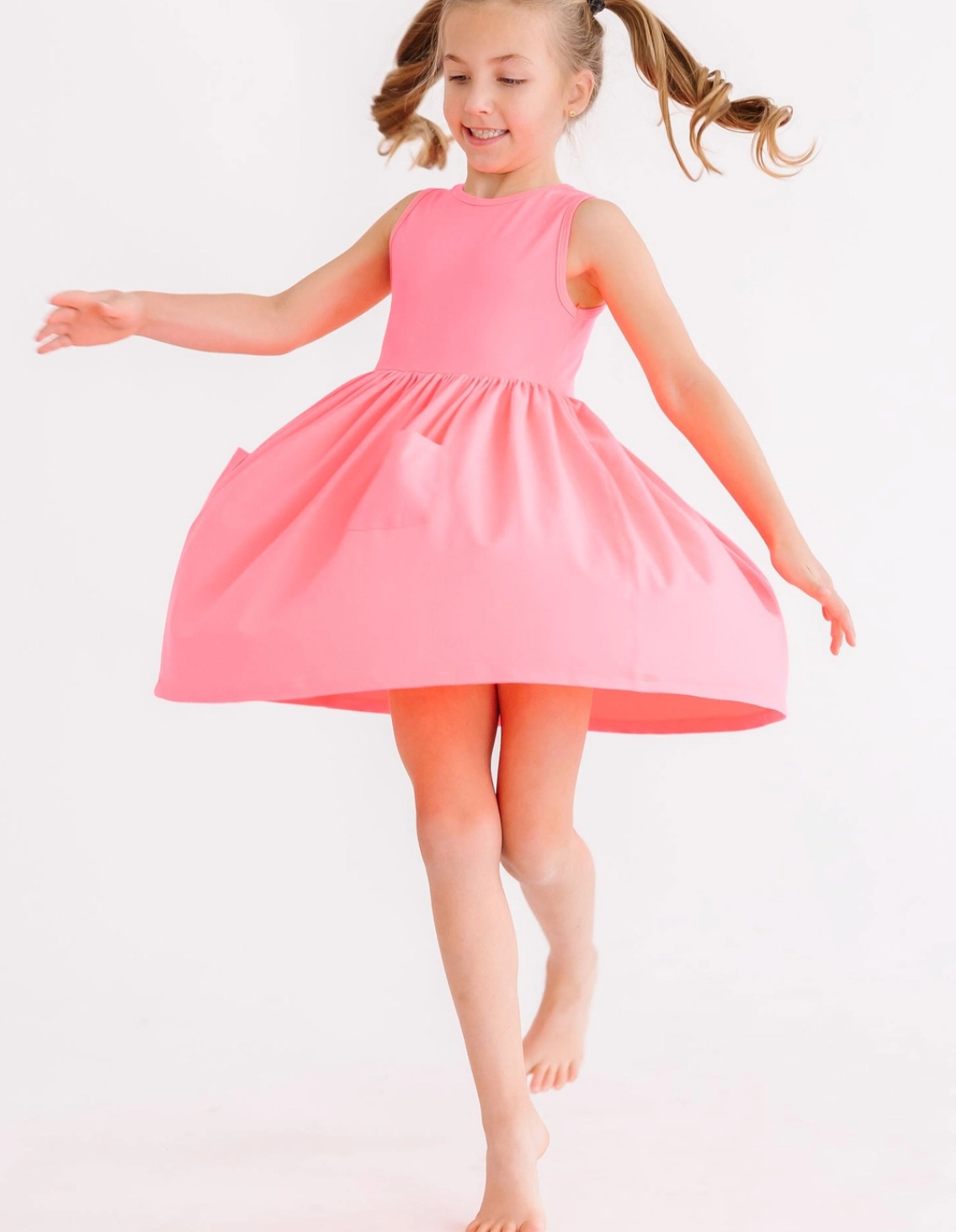 Tank Twirl Dress - Neon Pink