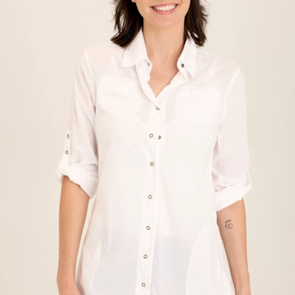 Reporter Button-Down Blouse
