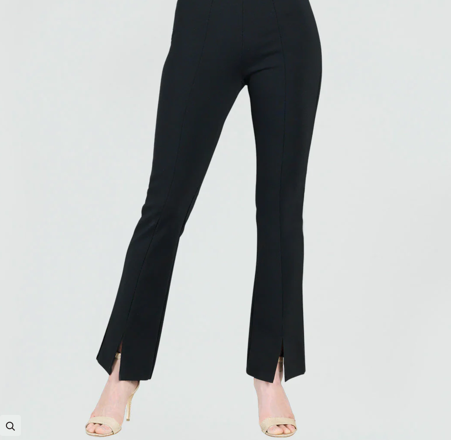 Ponte Knit Kick Front Slit Pant