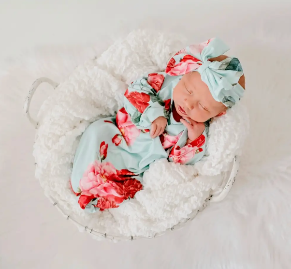 Baby Gown and Bow