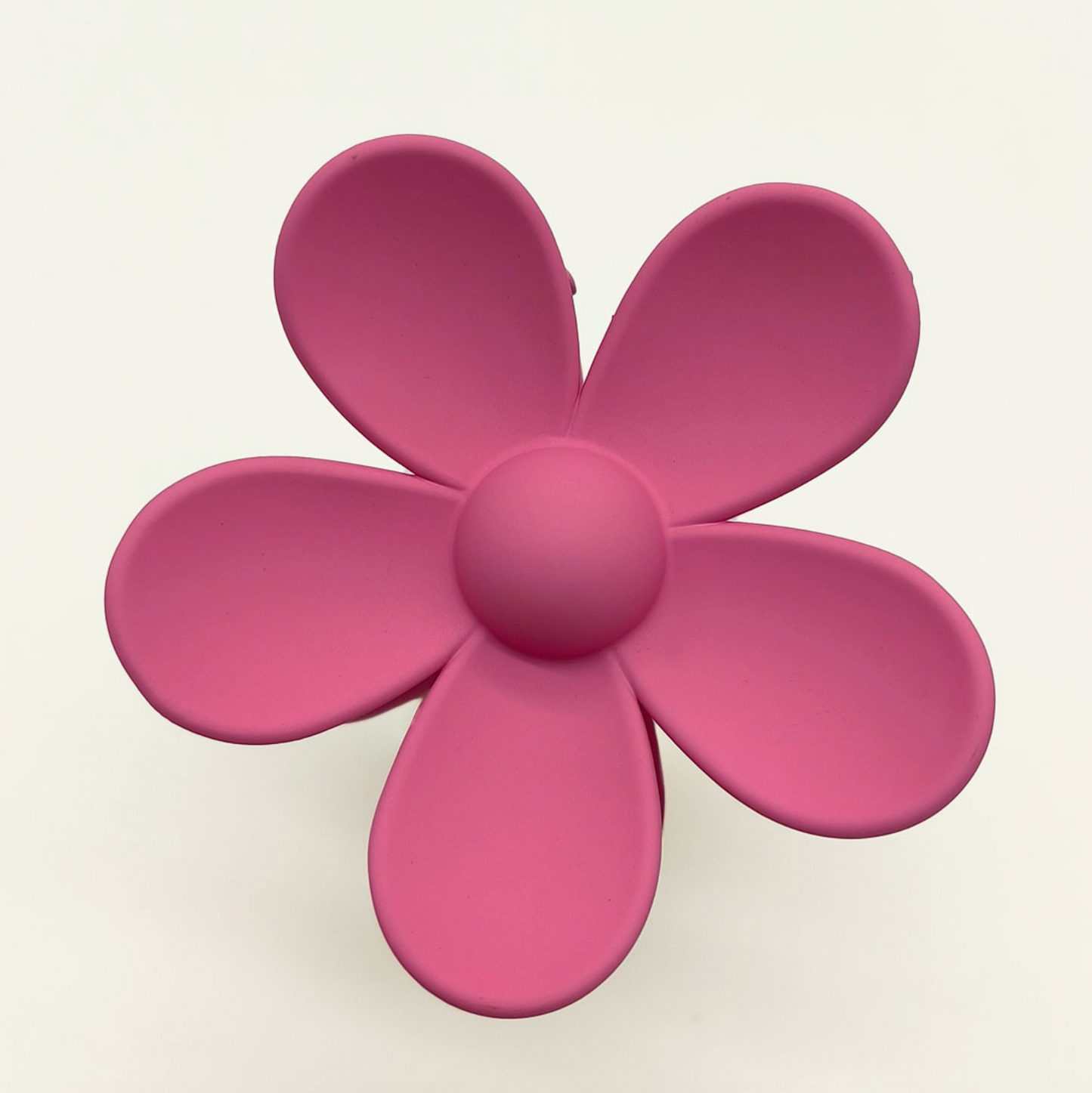 Matte Floral Hair Clip Claw - Rose