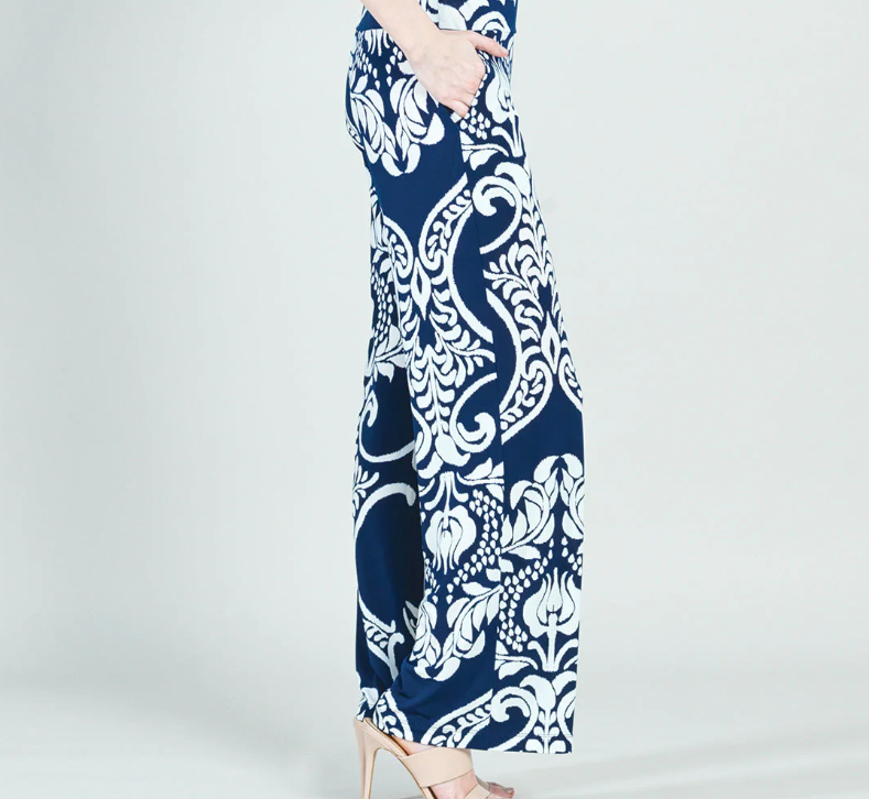 Wide Leg Pocket Pant Paisley Print