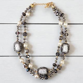 Vintage Beaded Pearl Necklace