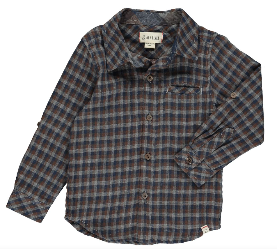 Woven Shirt- Atwood - Brown/ Gray