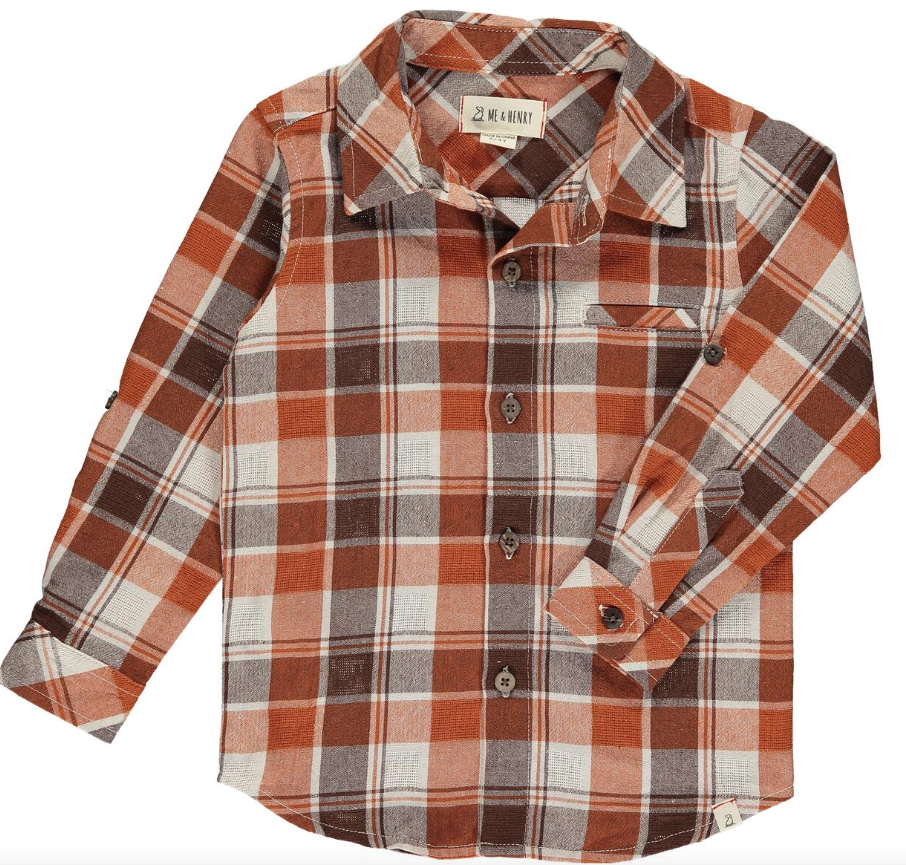 Woven Shirt- Atwood - Rust Plaid